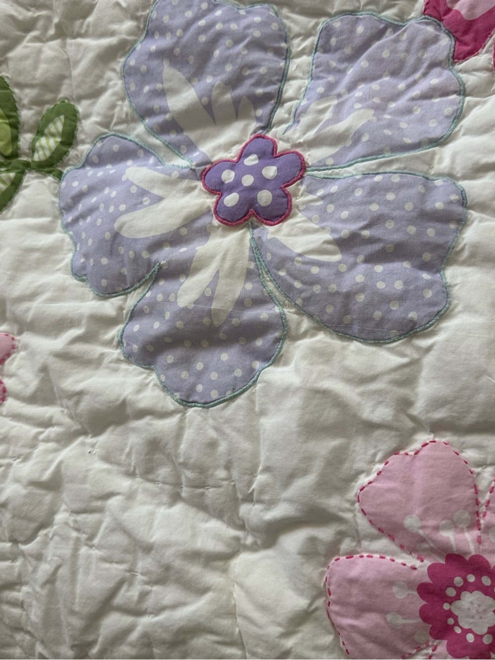 Pottery barn pillow shams - Multicolor appliquéd spring flowers (2) - Picture 4 of 7